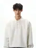 Sudadera Corta con Cuello de Béisbol para Hombre 2025 Otoño e Invierno Nuevo Diseño Americano de Doble Botonadura de Manga Larga Suelta Casual