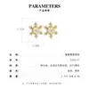 Aretes originales de copo de nieve giratorios hechos de aleación de cobre, microincrustados con circonio, pasadores de plata S925, exquisitos y de alta gama, con una atmósfera sofisticada, aretes para mujer