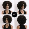 Peluca de moda europea y americana de venta caliente para comercio exterior transfronterizo, red elástica negra, rizo pequeño, cabello corto rizado, tocado