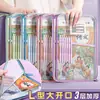 Bolsa Classificadora de Assuntos em L Abertura Grande Bolsa Transparente com Zíper Rede Bolsa de Mensageiro Bolsa para Livros Prova