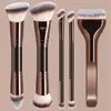 Set de Pinceles de Maquillaje Doble Cara Transfronterizo Europeo y Americano, Pincel para Base tipo Almohada, Pincel para Polvo de Rubor, Pincel de Maquillaje Color Café, Herramientas de Belleza