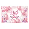 Fondo de Tela para Decoración de Fiesta de San Valentín Transfronteriza Tema Rosa Accesorios para el Lugar Banderines para Fotos