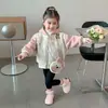Ropa de Abrigo para Niñas Otoño e Invierno 2025 Nueva Moda Terciopelo para Bebé Niña Tops Engrosados Otoño Ropa de Abrigo de Algodón para Niños