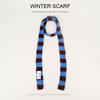 Design de nicho Estilo coreano Ins Estilo Outono e Inverno Malha Esbelta Listrada Lenço Personalidade Feminina Mesmo Estilo Peludo Decoração de Lenço