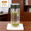 Taza de burbujas con asa de vidrio de doble capa para hombre, nueva taza de oficina de alta temperatura para el hogar 2025 con asa