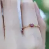 Anillo de plata de ley 925 bañado, moderno, estilo japonés, forma de corazón, piedra roja, para niñas, anillo de corazón abierto simple, elegante y fresco