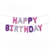 Balões de Feliz Aniversário com Letras em Inglês Happybirthday Conjunto para Festa de Aniversário Decoração de Cena