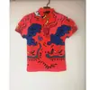 Camiseta con estampado de diseño Sanzhai para mujer, primavera y verano, nueva moda, top de manga corta con cuello alto ajustado y fruncido para adelgazar
