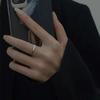 Anillo encantador con incrustaciones de diamantes, moda femenina, personalidad, simple, pequeño, fresco, Mori, pulsera abierta ajustable, anillo para niña