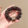 Elástico de Cabelo Preto para Mulheres Adultas, Anel de Cabelo para Rabo de Cavalo, Corda de Cabelo Estilo Coreano para Rabo de Cavalo Alto, Faixa de Cabelo de Borracha Durável de Alta Elasticidade