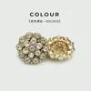 Botones Redondos Florales de Alta Gama Incrustados con Diamantes para Vestidos, Abrigos, Botones de Pedrería para Trajes, Botones Decorativos de Piel