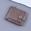 Billetera nueva para hombre transfronteriza de alta gama, bolsa retro con cremallera, monedero, artículo popular en stock, billetera, fábrica BSCI