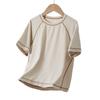 Verano 2025 Ropa Infantil Top Infantil Niños y Niñas Manga Corta Bebé Malla Seda de Hielo Camiseta Ropa Secado Rápido Padre-hijo Ropa Clase A