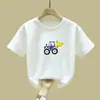 Camiseta de Manga Corta de Algodón Puro para Niñas, Nuevo Estilo de Verano para Niñas, Ropa Popular de Verano para Niños, Top Holgado de Manga Media Estilo Coreano de Moda t