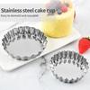 Molde de acero inoxidable para tartas, taza redonda para pudín, gelatina, galleta, tarta de huevo, herramientas para hornear, venta al por mayor de fábrica