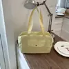 Bolsa Grande de Lona Casual para Mulheres Nova Tendência Moda Primavera 2026 Grande Capacidade Bolsa de Ombro Bolsa Tote para Aula de Estudante