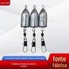 Venda por atacado em forma de bala pingente de chumbo pesca de rocha pesca marítima pingente de pesca pingente de grama de pesca reforçado com anel explosivo anzol de corda de pesca pingente de chumbo