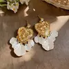 Brincos de tarracha com coração de amor de diamante incrustado em agulha de prata e pérola, brincos de verão pequenos, frescos, doces, da moda, brincos versáteis de nicho de alta qualidade