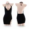 Lingerie Sexy Feminina Com Alça Dividida E Decote Profundo Tentação Pescoço Secretária De Boate Camisola Uniforme Terno