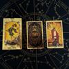 Baralho de Tarot Dourado Waite Carta de Tarot Tarot Impressão Colorida Carta de Tarot PVC Impermeável Jogo de Mesa de Tarot Toalha de Mesa