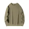 Sudadera de Algodón Pesado con Forro de Vellón Plata Zorro para Hombre, 420g, Nuevo Estilo Otoño e Invierno, Forrada de Vellón y Engrosada para Calidez, Camiseta Base de Otoño