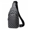 Riñonera Bolso Cruzado para Hombre Bolso Cruzado para Hombre Cuadrado de Alta Gama a Cuadros Logotipo Impreso Personalizado Mochila Bandolera Multifuncional