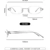 Nuevo Estilo Puro y Deseable para Mujer Gama Alta Intelectual Artístico Marco Estrecho Marco Grande Sin Montura Titanio Armazones para Gafas Fabricante de Danyang Venta al por Mayor Moderno