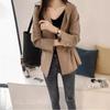 Principios de Otoño Nuevo para Mujer 2023 Estilo Coreano Suelto bf Cortavientos con Capucha para Mujer Abrigo Cárdigan Casual de Manga Larga de Longitud Media Moderno