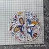 En stock ropa étnica estilo chino parche bordado patrón de dragón tela con parche bordado a mano redondo accesorios para manualidades