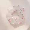 Scrunchie Fofo Estilo JK Acadêmico Coreano, Elástico de Cabelo para Meninas, Acessório de Cabelo