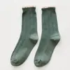 Fujioka otoño e invierno nuevos calcetines para mujer calcetines de encaje calcetines de algodón para dama mayoristas fabricantes de calcetines al por mayor