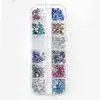 Arte de Uñas Coloridos Pedrería Irregular Cuadrícula Color Caramelo de Moda Perla Acero Perlas Mezclado Brillo Decoraciones Dopamina Mayoreo