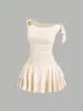En Stock Transfronterizo Amazon Aliexpress Nueva Moda Elegante Espalda Descubierta Diseño Estilo Pastel Cuello Halter Ajustado Vestido