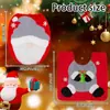 Exclusivo para vendas transfronteiriças: Conjunto de duas peças para tampa de vaso sanitário de Natal, tampa de assento de vaso sanitário do Papai Noel, tapete antiderrapante para o chão, decoração de feriado