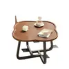 Diseño moderno de trébol de cuatro hojas, mesa de centro redonda para uso doméstico, adecuada para dormitorios, balcones y salas de estar pequeñas, con un estilo simple y elegante