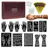 Venta Caliente Transfronteriza Crema para Tatuajes de Henna Plantilla de Henna Crema para Tatuajes Temporales Set de Plantillas Tatuaje de Efectos Especiales Maquillaje de Escenario