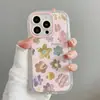 Flores de Primavera Adecuado para Apple 17 Hilo de Pluma Crema Funda para Teléfono iPhone 16 Pro Max Dibujos Animados 15/14 Personalizado