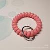 Pulsera de Resorte de Plástico Color Sólido Cordón para Teléfono Llavero Etiqueta para Sauna Anti-Pérdida Ecológico Alta Elasticidad Dulce Genial Anudado