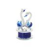 Artesanías de cristal con animales de dibujos animados, cisne de jade blanco con adornos de diamantes, suministros para bodas, decoración para el Día de San Valentín.