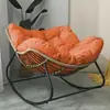 Suministro Transfronterizo de Mecedoras de Ratán Metálico para Sala de Estar en Casa Balcón Hotel B&B Silla de Ratán Perezoso Fabricante Envío Gratis Suministro Directo