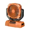 Ventilador Estilo Camping de Gran Capacidad con Luz Nocturna Ventilador Portátil Larga Duración de Batería Ventilador USB para Exteriores Iluminación