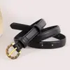 Cinto Fino de Couro Genuíno de Primeira Camada para Mulheres, Cinto Decorativo Versátil para Vestido, Acessório de Cinto Pequeno de Couro Trançado, Em Estoque Atacado