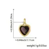Colgante de Piedra Preciosa en Forma de Corazón de Colores Luqiu, Moderno y Elegante, Sencillo y Lujoso, Sensación de Alta Gama, Alta Retención de Color, Joyería de Accesorios DIY