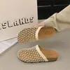 Meias Pantufas Vazadas Tecidas Populares para Mulheres, Novas Sandálias de Rede Super Quentes Verão 2026, Sandálias Respiráveis de Tela Fechadas