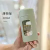 Copo de Vidro de Grande Capacidade com Dupla Camada, Isolamento Térmico, Anti-Queda, para Bubble Tea, Copo Portátil para Homens de Negócios, Copo Prático com Separação de Chá