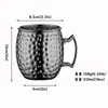 Taza Mule Bar Acero Inoxidable 304 Metal Moscow Mule Martillada Copa de Cóctel Julep Cobre Copa de Cóctel Transfronterizo