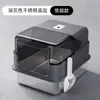 Caja de Arena para Gatos de Acero Inoxidable de Venta Caliente Transfronteriza Totalmente Cerrada Bloqueo de Olores Anti-Salpicaduras Súper Grande Inodoro para Gatos Bandeja para Excrementos de Gatito Venta al por Mayor