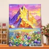 Pintura al Óleo Digital DIY de Paisaje al Atardecer, Pintura al Óleo Pastoral Pintada a Mano, Pintura al Óleo Acrílica Pintada a Mano