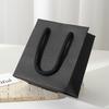 Caja de Empaque para Joyería Negra Hecha a Mano, Lujo Accesible Caja Cielo y Tierra Texturizada Set de Bolsas de Terciopelo, Bolsa de Tela para Almacenamiento de Joyería Caja de Cajón