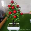 Bonsái de flores artificiales, adorno decorativo para mesa de comedor, miniárbol creativo para el hogar, fruta rica, decoración naranja